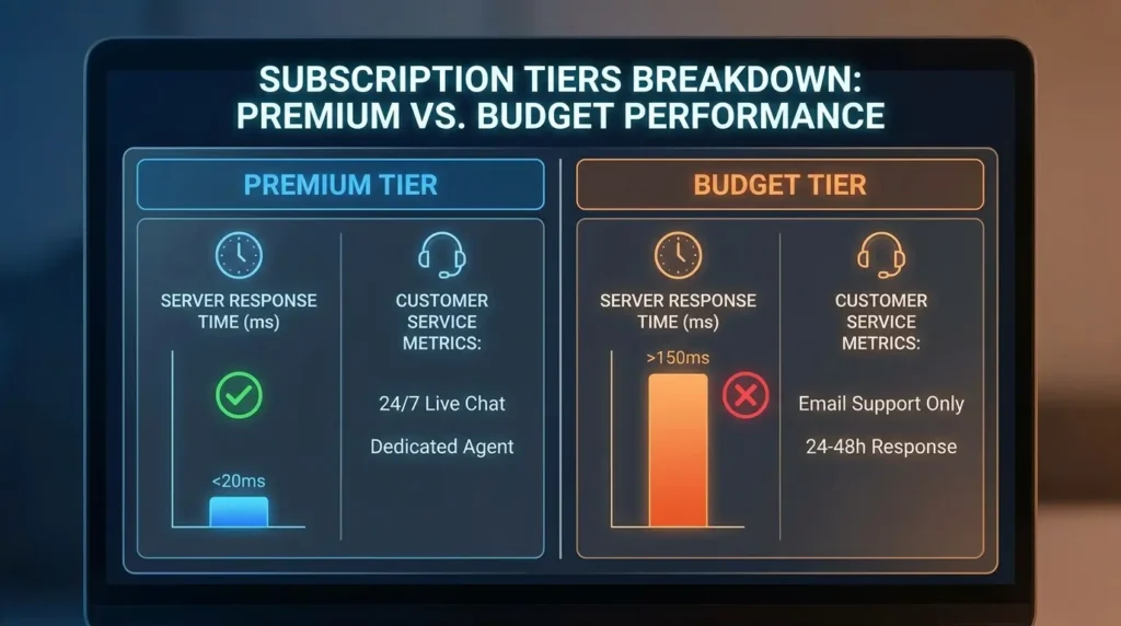 9 Amazing iptv service Options in 2026: Tested & Verified 3 Comparing different iptv service pricing tiers and features on a digital dashboard