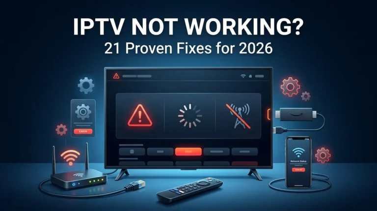 IPTV Not Working? 21 Proven Fixes That Actually Work in 2026