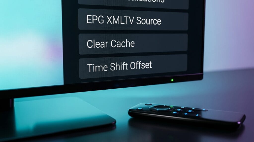 ![how to set up IPTV EPG](https://ultimateiptvhub.com/wp-content/uploads/clear-epg-cache-settings-menu.webp)
